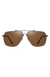 Fifth & Ninth East 62mm Polarized Aviator Sunglasses In Brown/brown
