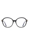 Fifth & Ninth Elsie 53mm Round Blue Light Blocking Glasses In Black