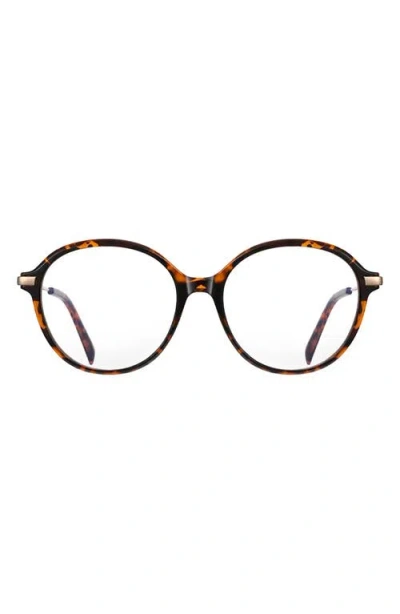 Fifth & Ninth Elsie 53mm Round Blue Light Blocking Glasses In Torte