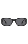 Fifth & Ninth Ember 60mm Oval Sunglasses In Black/black