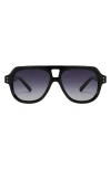 Fifth & Ninth Ender 53mm Polarized Aviator Sunglasses In Blue