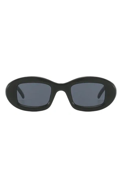 Fifth & Ninth Gigi 55mm Polarized Oval Sunglasses In Black