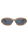 Fifth & Ninth Gigi 55mm Polarized Oval Sunglasses In Taupe/black