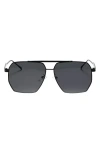 Fifth & Ninth Goldie 60mm Polarized Aviator Sunglasses In Black/black