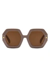 Fifth & Ninth Haven 52mm Polarized Geometric Sunglasses In Brown