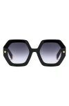 Fifth & Ninth Haven 52mm Polarized Geometric Sunglasses In Black