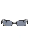 Fifth & Ninth Inez 55mm Rectangular Sunglasses In Black