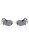 Fifth & Ninth Inez 55mm Rectangular Sunglasses In Black/gold