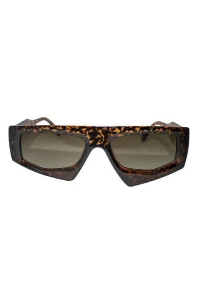 Fifth & Ninth Ivy 54mm Polarized Geometric Sunglasses In Torte/maroon