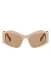 Fifth & Ninth Jade 53mm Polarized Rectangular Sunglasses In Brown