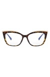 Fifth & Ninth Jami 53mm Cat Eye Blue Light Blocking Glasses In Torte