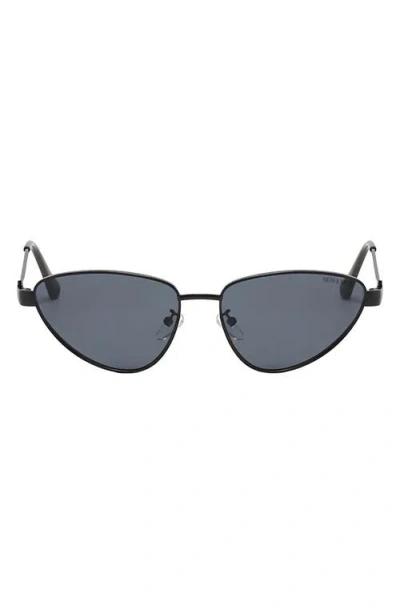 Fifth & Ninth Jasmine 58mm Polarized Cat Eye Sunglasses In Black