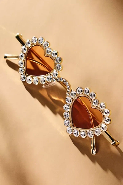 Fifth & Ninth Juliet Heart Sunglasses In Gold