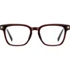 Fifth & Ninth Karli 53mm Rectangular Blue Light Blocking Glasses In White