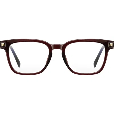 Fifth & Ninth Karli 53mm Rectangular Blue Light Blocking Glasses In White
