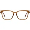 Fifth & Ninth Karli 53mm Rectangular Blue Light Blocking Glasses In Transparent Clay