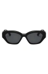 Fifth & Ninth Kell 52mm Polarized Geometric Sunglasses In Black