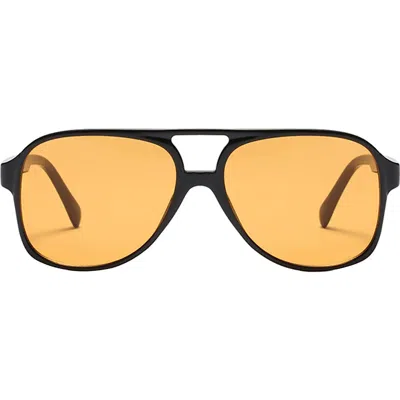 Fifth & Ninth Kingston Aviator 60mm Oval Sunglasses In Black/orange