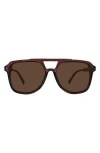 Fifth & Ninth Lagos 58m Polarized Aviator Sunglasses In Maroon/maroon