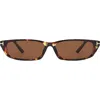 Fifth & Ninth Lana 55mm Rectangular Sunglasses In Torte/brown