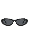 Fifth & Ninth Leona 54mm Polarized Oval Sunglasses In Black