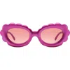 Fifth & Ninth Lilah 74mm Polarized Oversize Oval Sunglasses In Pink