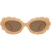Fifth & Ninth Lilah 74mm Polarized Oversize Oval Sunglasses In Neutral