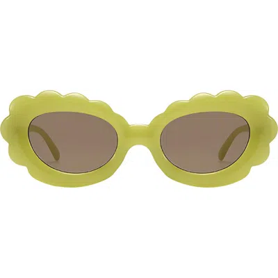 Fifth & Ninth Lilah 74mm Polarized Oversize Oval Sunglasses In Multi