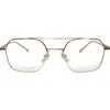 Fifth & Ninth Loki 51mm Geometric Blue Light Blocking Glasses In Gold/clear