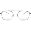 Fifth & Ninth Loki 51mm Geometric Blue Light Blocking Glasses In Silver/clear