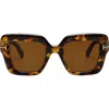 Fifth & Ninth Malia 58mm Polarized Square Sunglasses In Brown