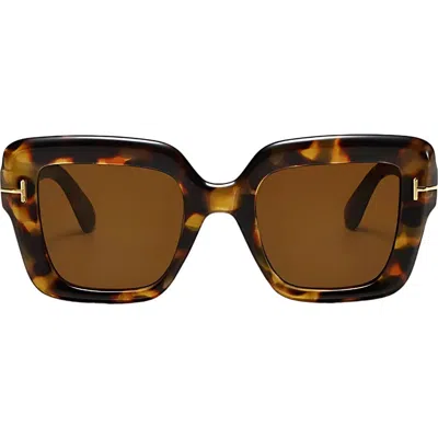 Fifth & Ninth Malia 58mm Polarized Square Sunglasses In Brown
