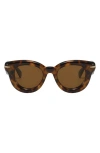 Fifth & Ninth Marlow 46mm Polarized Round Sunglasses In Brown