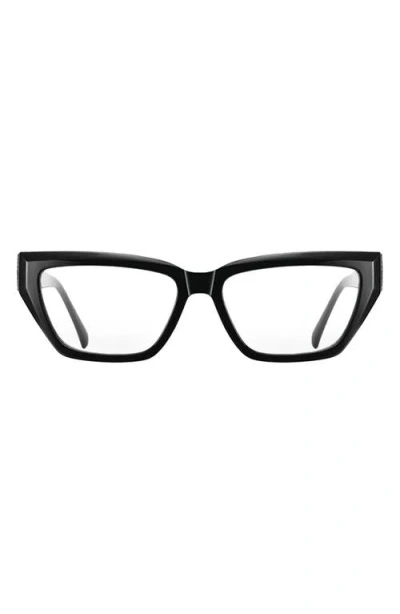 Fifth & Ninth Maya 53mm Geometric Blue Light Blocking Glasses In Black