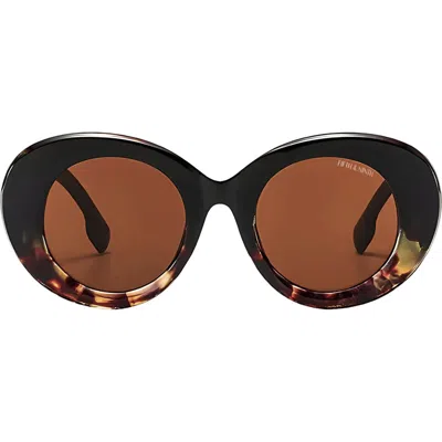Fifth & Ninth Molly 50mm Polarized Round Sunglasses In Brown