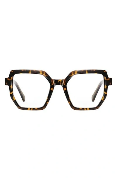 Fifth & Ninth Monroe 48mm Square Blue Light Blocking Glasses In Brown