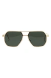Fifth & Ninth Nola 58mm Polarized Aviator Sunglasses In Green/gold