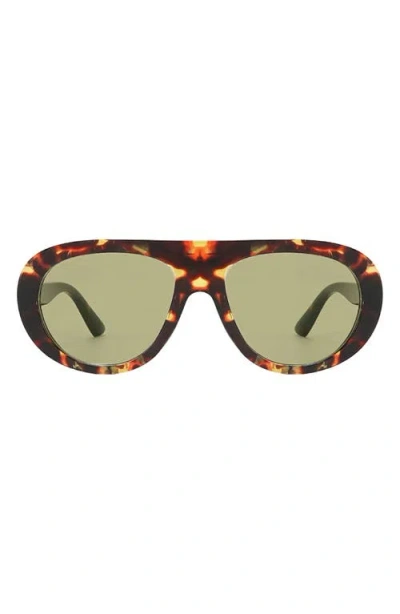 Fifth & Ninth Oeane 55mm Polarized Aviator Sunglasses In Brown