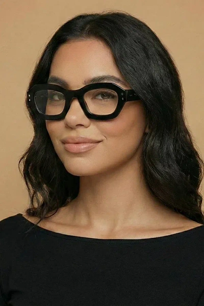 Fifth & Ninth Oslo Oval Blue Light Glasses In Black, Women's At Urban Outfitters