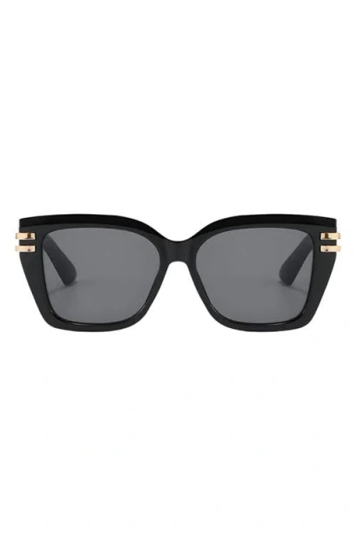 Fifth & Ninth Paige 48mm Polarized Small Geometric Sunglasses In Black