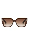 Fifth & Ninth Paige 48mm Polarized Small Geometric Sunglasses In Brown