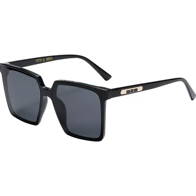 Fifth & Ninth Pasadena 62mm Square Sunglasses In Black/black