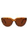Fifth & Ninth Pepper 56mm Polarized Cat Eye Sunglasses In Torte/brown