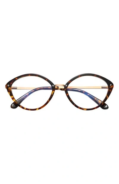 Fifth & Ninth Posie 52mm Cat Eye Blue Light Blocking Glasses In Transparent