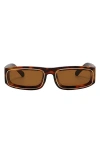 Fifth & Ninth Rae 52mm Polarized Rectangular Sunglasses In Brown