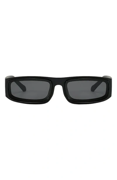 Fifth & Ninth Rae 52mm Polarized Rectangular Sunglasses In Black