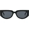 Fifth & Ninth Reese 53mm Polarized Geometric Sunglasses In Black