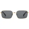 Fifth & Ninth Romy 60mm Polarized Rectangle Sunglasses In Gray