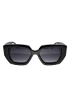 Fifth & Ninth Rue 67mm Polarized Square Sunglasses In Black/black