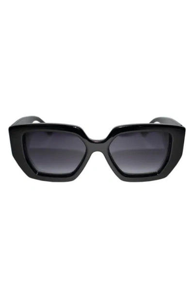 Fifth & Ninth Rue 67mm Polarized Square Sunglasses In Black/black